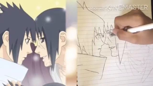 Как нарисовать Саске и Итачи Учиху/Аниме Наруто смотреть онлайн