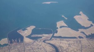 The Palm Jumeirah - Dubai Island UAE  2014 View from Plane