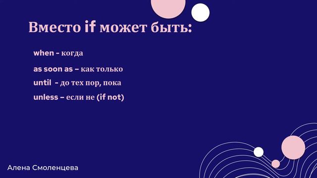 Условные предложения в английском языке. Conditional Sentences.