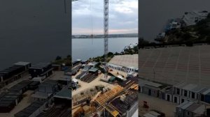 Стройка театра Оперы и балета с башенного крана, Севастополь, 30 августа 2022