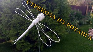 Стрекоза из остатков ротанга.