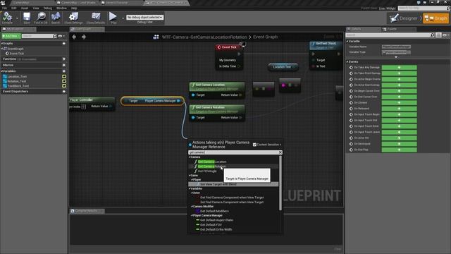 Get Camera Location _ Rotation in Unreal Engine 4.