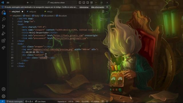 Tutorial:17   #ElisTutorial Reloj #html #css