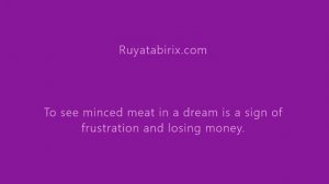 The meaning of meat in dream