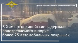 В Химках полицейские задержали подозреваемого в порче более 25 автомобильных покрышек