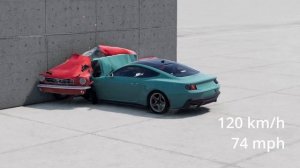 FORD MUSTANG 1969 vs FORD MUSTANG 2024 | REALISTIC CRASH TEST