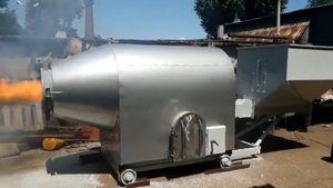 Горелка на лузге подсолнечника.