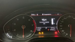 Проверка уровня масла на  Audi A8 D4 2015 3.0 TFSI