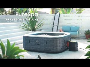 Надувной СПА бассейн Intex Greystone Deluxe PureSpa Bubble Therapy+Hard Water System