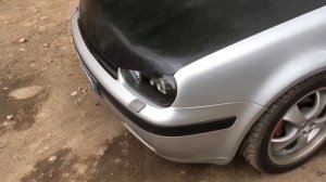 Фары Гольф 4 в стиле R32 черные с противотуманкой