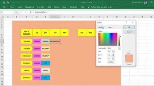 How to create a Time Table in Excel l School Time Table in Excel Sheet