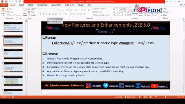 4. JAVA5 : JAVA 5 Features "Generics" || API POTHI || JAVA 5 смотреть онлайн