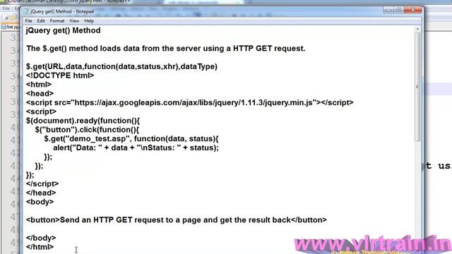 JQuery get Method in English-71-vlr training