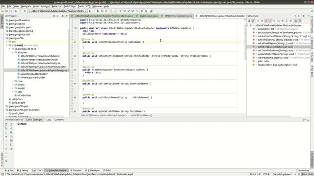 005.01. Java Live Coding Доработка библиотеки nf36 Добавление UpdateWhere Часть 1