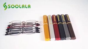 Компактные мини очки для чтения soolala, недорогие карманные с зажимом ручки и футляром от 1,0 до