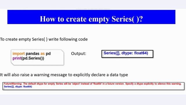 Python Pandas Series Introduction | Class 12 IP Chapter - 1