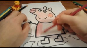 Раскраска Свинка Пеппа, Coloring Peppa Pig