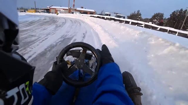 Зимний картинг без шипов, г. Реж, тренировка, национальный, мотор Минск 125 смотреть онлайн