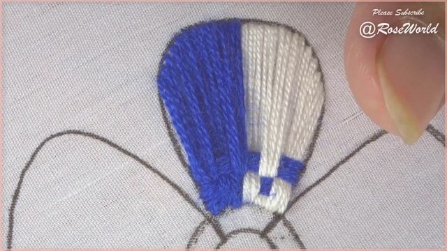 hand embroidery needle woven work color blocking easy flower making for beginners