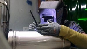 Сварка TIG толщина листа 0,8 мм, тройник под 45° вентканала  нержавейка
