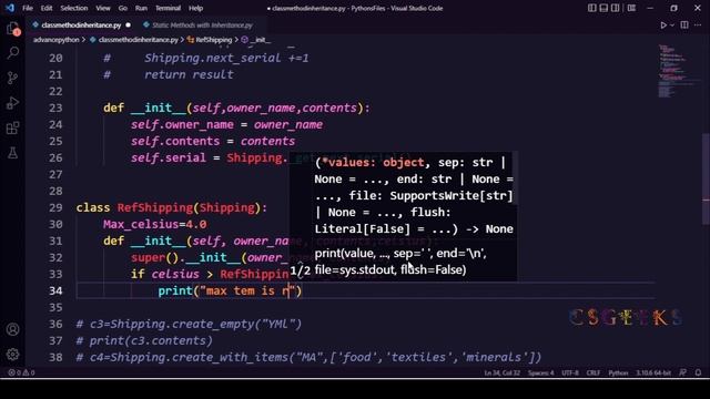 Python 3 Class#59:--@Class method with Inheritance