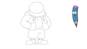 Как нарисовать Санса из Андертейл