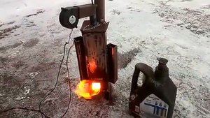 Мини буржуйка на отработанном масле