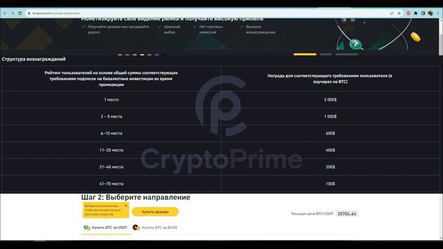Бивалютные инвестиции Binance