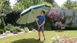 Зонт уличный 2,5 метра, 10 спиц с серебристым напылением