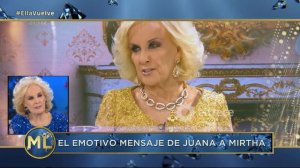 El emotivo mensaje de Juana que hizo llorar a Mirtha: "La Chiqui, mi abuelita... Te amo"