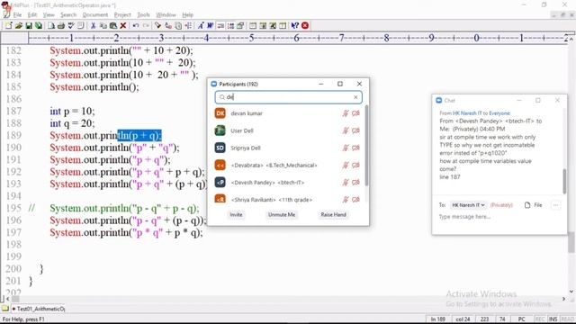 [Java Tutorial]:Java Airthmetic Operator in detail with opertor precedence example(03/10/2020) смотреть онлайн
