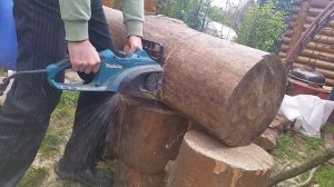Как приятно пилить на новой цепи - Makita UC4020A