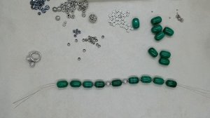 Мастер-класс. Браслет. Браслет на ювелирном тросике.  Малахит.  Handmade. Bracelet. Своими руками.