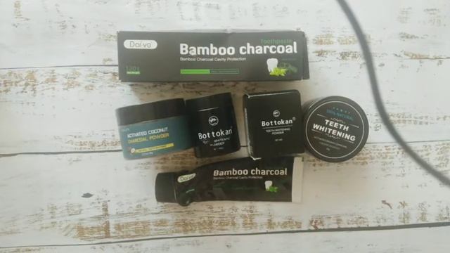 Отбеливающий зубы порошок и зубная паста с бамбуковым углем, мятой и кокосовым маслом. смотреть онлайн