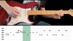 I'M STILL STANDING - Guitar lesson - Guitar solo with tabs (fast & slow) - Elton John
