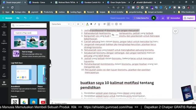 Tutorial Cara Membuat Desain Menarik dengan Magic Write Canva dan ChatGPT