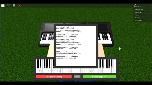 Roblox - Demons (Virtual Piano) (Keys in desc.) смотреть онлайн