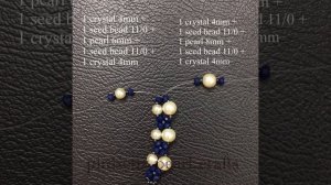 how to make easy beaded necklace / blue crystal with pearl necklace set tutorial /pinisetty