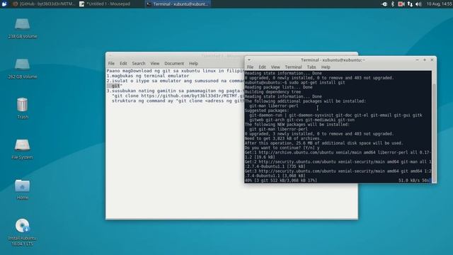 Paano iinstall ang git sa Ubuntu Xfce Linux - mga Beginner lang to смотреть онлайн