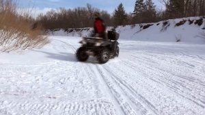 Cf Moto X6   Покатушки зимой на квадроцикле