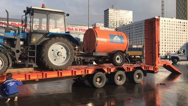 Перевозка спецтехники тралом. Доставка негабаритных грузов по Москве и России