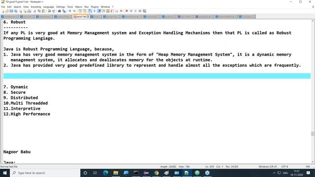 CORE JAVA (with PROJECT) tutorials || Session - 14 || by Mr. Nagoor Babu On 18-11-2020 @11AM смотреть онлайн