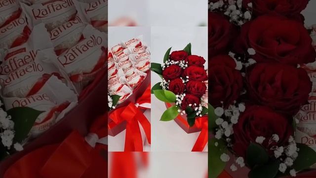Сердце из роз и конфет #подарокдевушке #подароклюбимой #подароклюбимойдевушке #подарокна14февраля