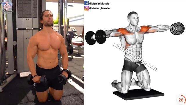 SHOULDER WORKOUT WITH DUMBBELLS AT HOME AND GYM