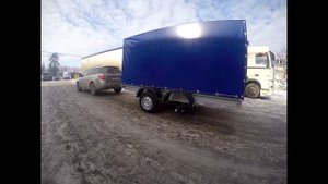 Двухосный прицеп МЗСА 817732 без колеса. Разница 1 и 2 оси. ЦЛП АРИВА.