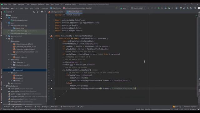 SeekBar Tutorial by making a music player app in android | Android Studio | Kotlin смотреть онлайн