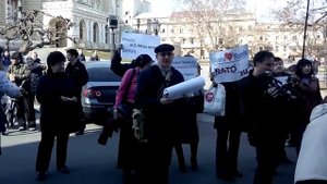 Сожженый флаг Евросоюза Одесса 14 03 2014