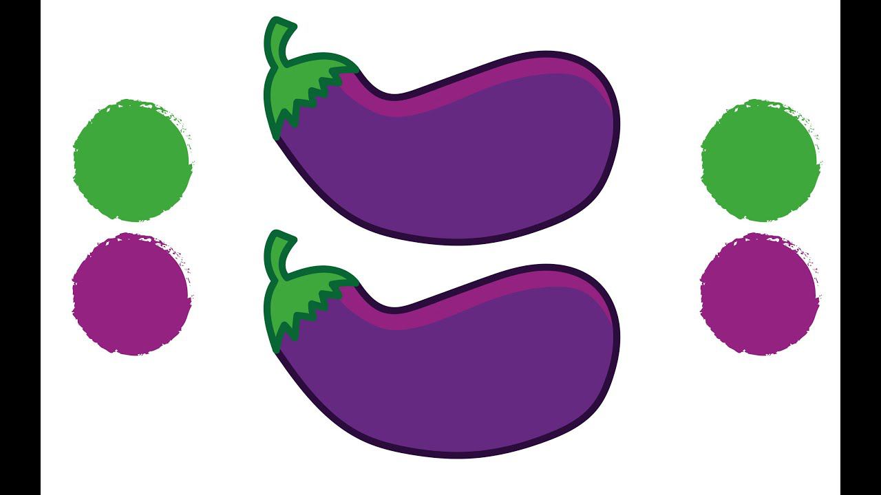 Как нарисовать БАКЛАЖАН / Раскраска БАКЛАЖАН / Краски Раскраски / How to draw eggplant смотреть онлайн