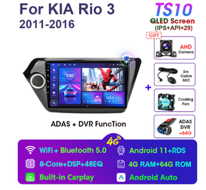Автомагнитола 2 Din 9 "Android 11 для Kia RIO 3 2011-2016 стерео GPS-навигация 4G Авторадио Carplay