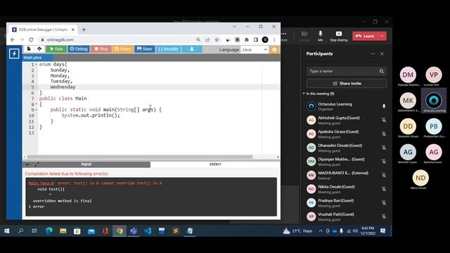 enum and final in Java